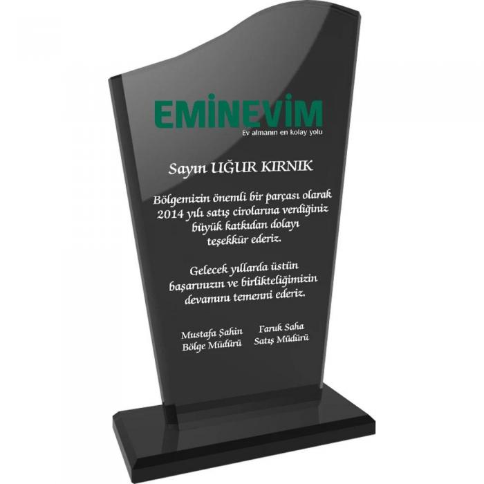Kristal Plaket ( 12 x 21 cm )