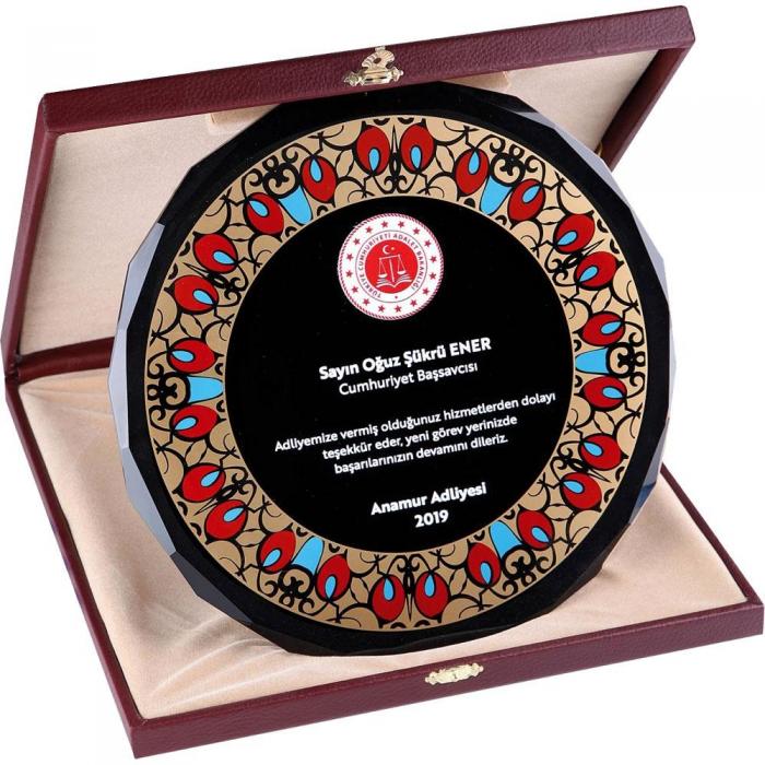Kutulu Kristal Plaket ( 25 x 25 cm )