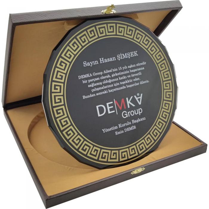 Kutulu Kristal Plaket ( 25 x 25 cm )